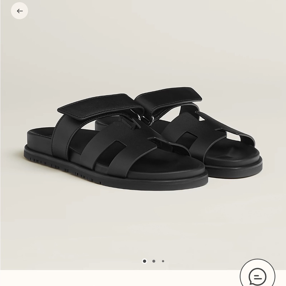 Hermes Chypre Sandals - Black - Sz 38